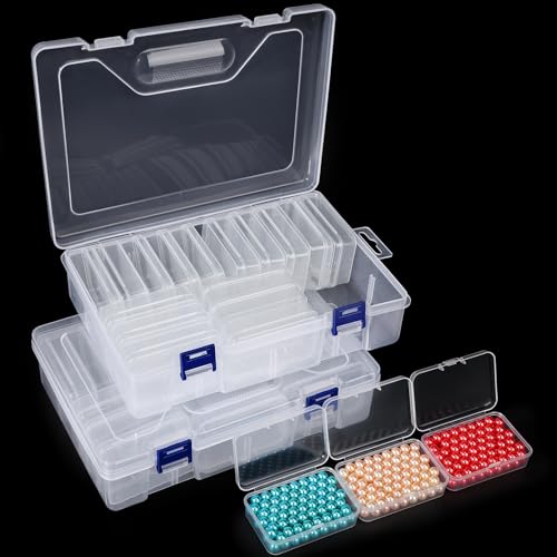 Segbeauty Sortierboxen für Kleinteile, 2 Stück 19 Fächer Diamond Painting Aufbewahrungsbox, Sortierbox Perlen Transparente, Fotobox Aufbewahrungsbox, Sortierbox Groß für Schmuck Segbeauty Sortierboxen für Kleinteile, 2 Stück 19 Fächer Diamond Painting Aufbewahrungsbox, Sortierbox Perlen Transparente, Fotobox Aufbewahrungsbox, Sortierbox Groß für Schmuck von Segbeauty