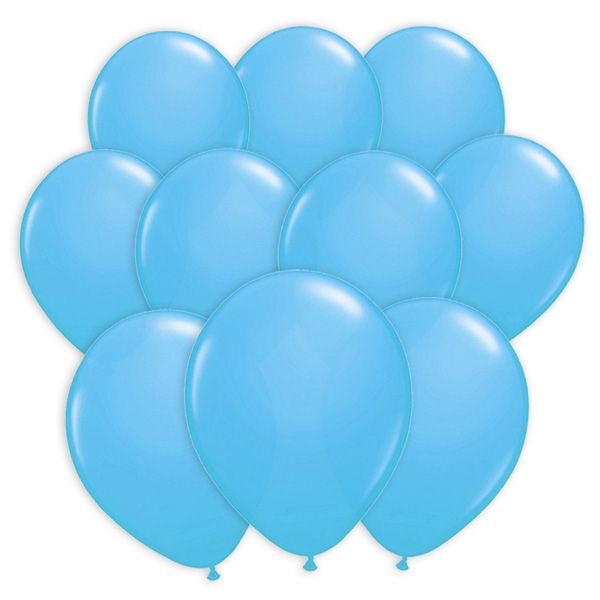 100 hellblaue Luftballons für Ballonspiele und Ballondeko, Latex von Segelken