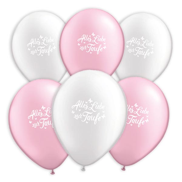 25 Latexballons, Alles Liebe zur Taufe, Ø 28cm von Segelken