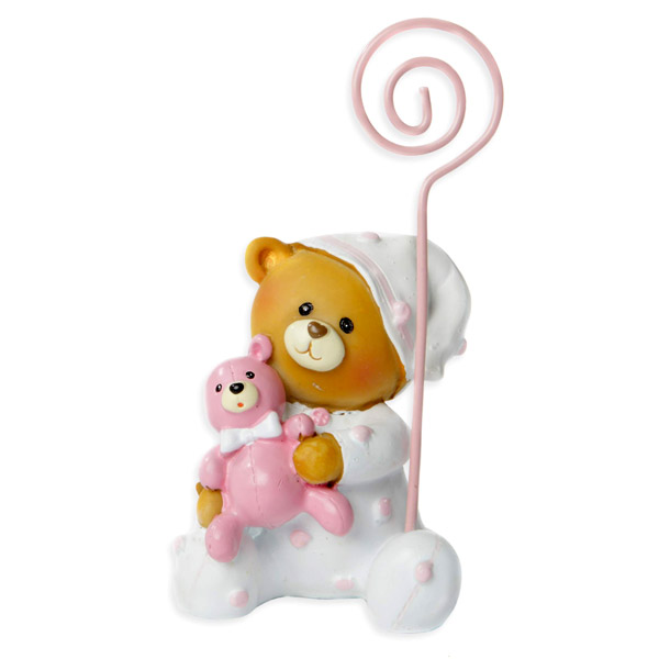 Ballongewicht Baby Teddybär in rosa, 9cm x 5,5cm von Segelken