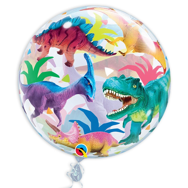 Bubble Ballon "Dinosaurier", 56cm, heliumgeeignet von Segelken
