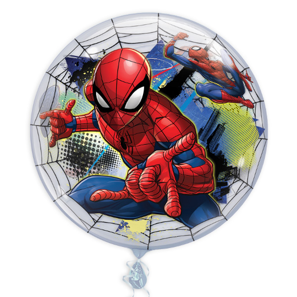 Bubble Ballon "Spiderman", 56cm, heliumgeeignet von Segelken