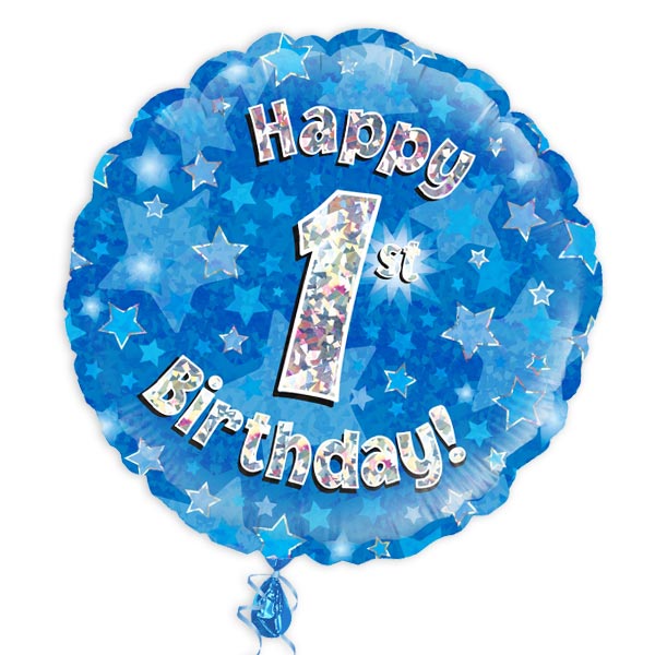 Glitzerballon in Blau zum 1.Geburtstag Junge Glitzerballon in Blau zum 1.Geburtstag Junge von Segelken