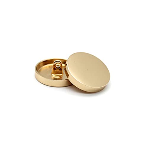 Seglory 10 Pack Ersetzen Metallknöpfe, Flacher Spiegel Knöpfe für Frauen Kleidung, Woolen Mantel, Mann Jacken, Hemd, Hose - Runder Geformter Nähender Knopf (Gold, 25mm) von Seglory