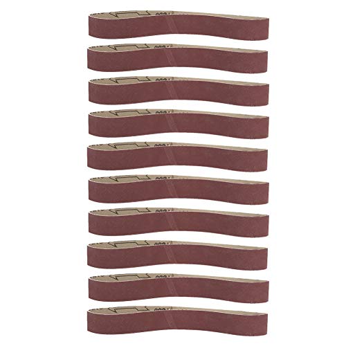 10 pcs Aluminiumoxid Schleibsscheibenband Schleifen Polierschleibsbänder 533x30 mm Hochleistungs -Aluminiumoxid für die Holzbearbeitung Metallbearbeitung Industrielles Gebrauch (600# Stufe Verbindung) von Segrehy