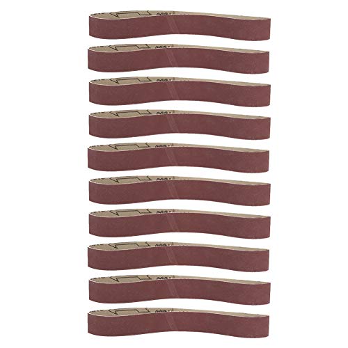 10 pcs Aluminiumoxid Schleibsscheibenband Schleifen Polierschleibsbänder 533x30 mm Hochleistungs -Aluminiumoxid für die Holzbearbeitung Metallbearbeitung Industrielles Gebrauch (800# Stufe Verbindung) von Segrehy
