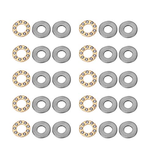 10 -pcs -Schubkugellager -Miniatur -Miniatur hohe Präzision flache Stahllager Set Set (F7-15m 7 * 15 * 5 mm) von Segrehy