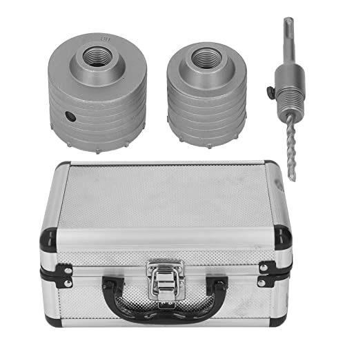2pcs Beton Wandlochöffner Kit mit Adapterkarbidlochschneider für den Elektrohammer -Aufprallbohrer geeignet für Ziegelmauer Zementwand Klimaanlage Löcher Wasserrohrlöcher Silber 2pcs Beton Wandlochöffner Kit mit Adapterkarbidlochschneider für den Elektrohammer -Aufprallbohrer geeignet für Ziegelmauer Zementwand Klimaanlage Löcher Wasserrohrlöcher Silber von Segrehy