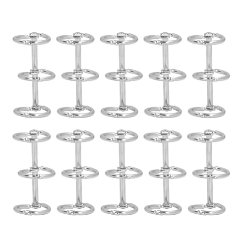 3 Ringmetall Lose Blattbinder Edelstahl Buchringe 3 Ring Bindemittel Ringe für Notizbücher Fotoalben Reisen Tagebücher 10pcs Multi -Loch -kompatibler lebiger Rostschutz (15 mm) von Segrehy