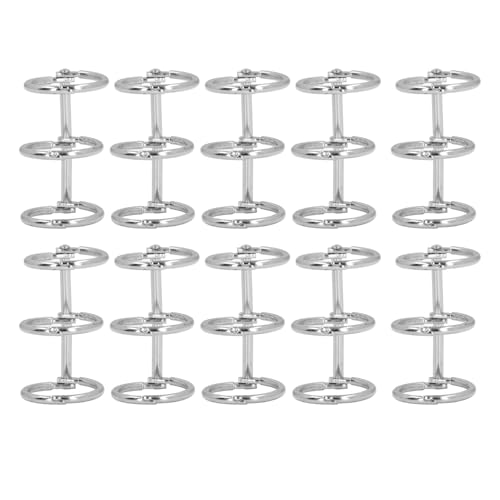 3 Ringmetall Lose Blattbinder Edelstahl Buchringe 3 Ring Bindemittel Ringe für Notizbücher Fotoalben Reisen Tagebücher 10pcs Multi -Loch -kompatibler lebiger Rostschutz (20 mm) von Segrehy