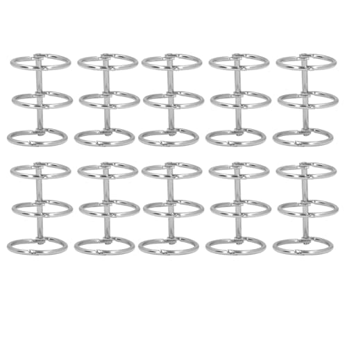 3 Ringmetall Lose Blattbinder Edelstahl Buchringe 3 Ring Bindemittel Ringe für Notizbücher Fotoalben Reisen Tagebücher 10pcs Multi -Loch -kompatibler lebiger Rostschutz (25mm) von Segrehy