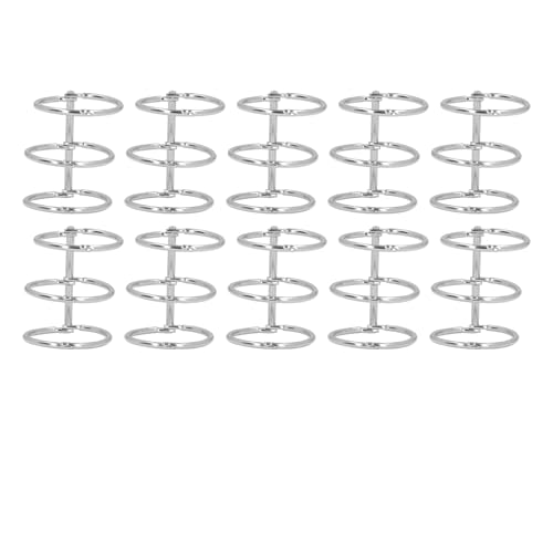 3 Ringmetall Lose Blattbinder Edelstahl Buchringe 3 Ring Bindemittel Ringe für Notizbücher Fotoalben Reisen Tagebücher 10pcs Multi -Loch -kompatibler lebiger Rostschutz (30 mm) von Segrehy