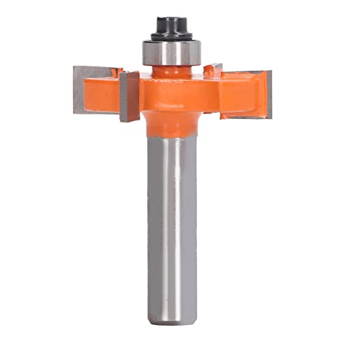 4 Flügel Router Bit hoher Kohlenstoffstahl Anti -Backlash -Schlitzschlitzschneider Rabbiner Router Bit mit 8mm Schaft für Kiefernholz Orange Feine Arbeit lebig starke Verschleiß von Segrehy