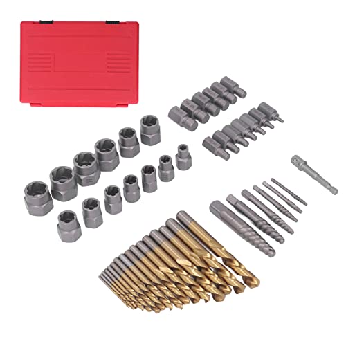 49pcs Schraubenextraktionsbohrbohrbit Set Premium -Chrom Vanadium Stahl -Schraubenentfernungskit für beschädigte Muttern -Schrauben Extraktion mit Lagerbox 49pcs Schraubenextraktionsbohrbohrbit Set Premium -Chrom Vanadium Stahl -Schraubenentfernungskit für beschädigte Muttern -Schrauben Extraktion mit Lagerbox von Segrehy