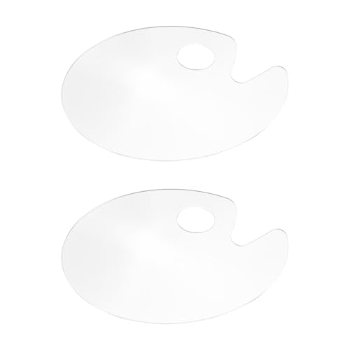 4pcs Acrylfarbe Palette Oval Rechteck Form transparentes Nicht -Stick -Ölfarbe Mischschale bequem, um für DIY Art Painting Painter -Enthusiast einfach zu reinigen zu halten (3) von Segrehy