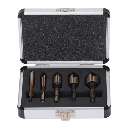 5 PCs Countersink -Bohrbit Set 1/4in 3/8in 1/2in 5/8in 3/4in für Holzmetallbohrungen von Segrehy