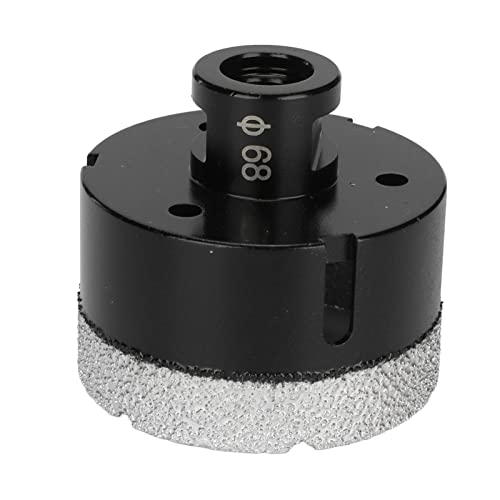 Adamas Drill Bits Marmorlochöffner Schneller Bohrungen Hocheffizienz Vakuum gefördertes Bohrer für Granitkeramikfliesen Betonmaterial Schwarz 68 mm 2,7 Zoll von Segrehy