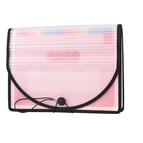 Akkordeon-Aktenordner-Organizer, 24 Fächer, erweiterbare Aktenhülle mit Deckel, Dokumenten-Organizer im Briefformat A4, Regenbogenfarbe, für Zuhause, Büro, Schule (24 Taschen Ordner) von Segrehy