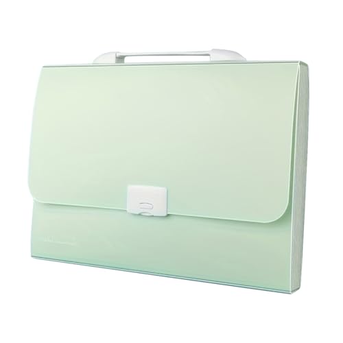 Akkordeon-Aktenordner-Organizer, erweiterbare Dokumententasche, 13 Taschen, großes Fassungsvermögen, tragbarer Griff, wasserdichter Einband, A4-Letter-Größe mit 12 Aufklebern für (Grün) von Segrehy