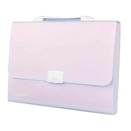 Akkordeon-Aktenordner-Organizer, erweiterbare Dokumententasche, 13 Taschen, großes Fassungsvermögen, tragbarer Griff, wasserdichter Einband, A4-Letter-Größe mit 12 Aufklebern für (Lila) von Segrehy