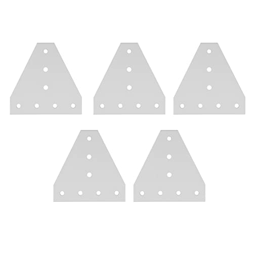 Aluminiumlegierung Verbindungsverbindung Tafel 7 Loch Hochleistungsverbindungshalter für Möbelgebäude und mechanisches Befestigungs silberweiß 5pcs (4040t) von Segrehy