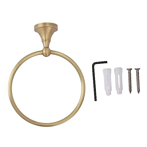 Badetuchring aus Kupfer, rund, zur Wandmontage, Handtuchhalter für Handbrause, für Badezimmer, Glatte Oberfläche, langlebiges Kupfermaterial, breite Anwendung (960830) von Segrehy