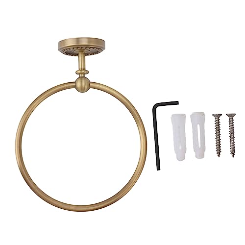 Badetuchring aus Kupfer, rund, zur Wandmontage, Handtuchhalter für Handbrause, für Badezimmer, Glatte Oberfläche, langlebiges Kupfermaterial, breite Anwendung (970830) von Segrehy