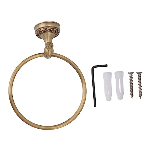 Badetuchring aus Kupfer, rund, zur Wandmontage, Handtuchhalter für Handbrause, für Badezimmer, Glatte Oberfläche, langlebiges Kupfermaterial, breite Anwendung (980830) von Segrehy