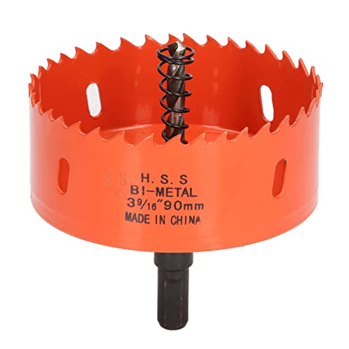 Bimetal Loch Säge HSS Heavy Dirbor Power Drill Teile für Holz PVC Metall Schneiden professionelles Hochgeschwindigkeits -Stahlloch -Säge Kit mit Federrücken und schnelle Chip (3-9/16 (90 mm)) von Segrehy