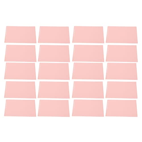Bindehüllen für lose Blätter, 20 Stück, A5, 15 Löcher, Quertyp, PP, abnehmbar, wasserdicht, Büroberf für die Organisation von Schulbüros (Rosa) von Segrehy