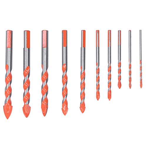 Bohrer-Set, multifunktional, Wolframkarbid, dreieckig, Bohrer für Holz, Fliesen, Beton, Ziegel, Glas, Kunststoff, 10 Größen, 3 mm bis 16 mm Bohrer-Set, multifunktional, Wolframkarbid, dreieckig, Bohrer für Holz, Fliesen, Beton, Ziegel, Glas, Kunststoff, 10 Größen, 3 mm bis 16 mm von Segrehy