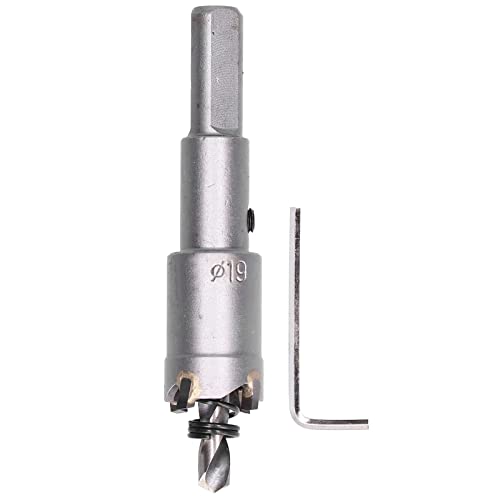 Carbid TCT Loch Säge Bohrer Bit hohe Präzision Glattem Schneidemittel Haltbarer Lochöffner für Metallholz Holz Edelstahl Aluminiumlegierung Gussgusskupfer (19 mm) von Segrehy