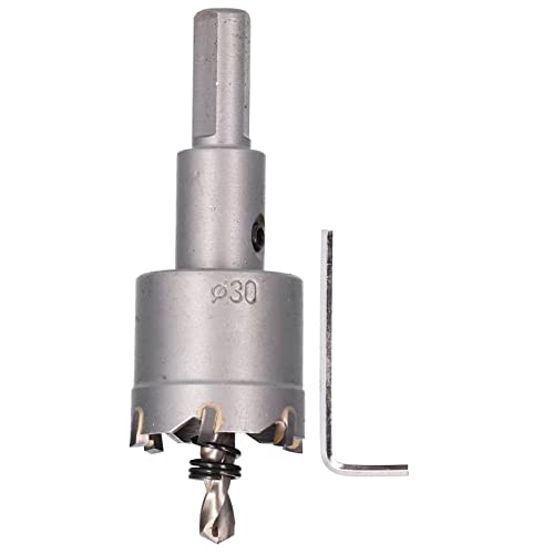 Carbid TCT Loch Säge Bohrer Bit hohe Präzision Glattem Schneidemittel Haltbarer Lochöffner für Metallholz Holz Edelstahl Aluminiumlegierung Gussgusskupfer (30 mm) von Segrehy