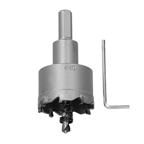 Carbid -Zähneloch Sägesee TCT -TCT -Bohrer Professioneller Lochöffner für Edelstahl Metallplatte Holz schneidet in einem Design mit L -Schraubenschlüssel (40 mm) von Segrehy
