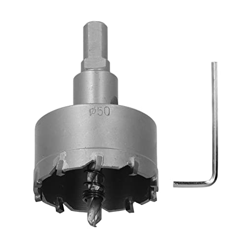 Carbid -Zähneloch Sägesee TCT -TCT -Bohrer Professioneller Lochöffner für Edelstahl Metallplatte Holz schneidet in einem Design mit L -Schraubenschlüssel (50 mm) von Segrehy