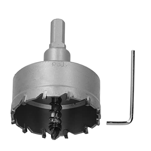 Carbid -Zähneloch Sägesee TCT -TCT -Bohrer Professioneller Lochöffner für Edelstahl Metallplatte Holz schneidet in einem Design mit L -Schraubenschlüssel (60 mm) von Segrehy