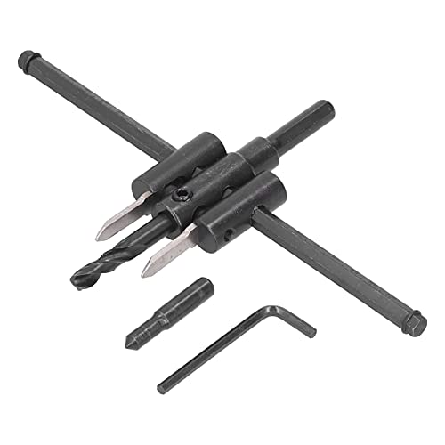 Einstellbarer Kreis Lochschneider Säge Kit Professionell Holzbohrbohrer Bit rundes Schneidwerkzeug für Holzbearbeitung DIY -Projekte mit Kohlenstoffstahlklinge und (30-200 mm) von Segrehy