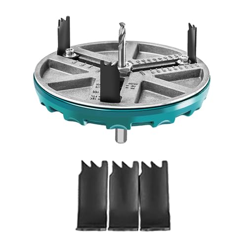 Einstellbarer Lochsäge Holzbearbeitungslochöffner Multifunktionales Universal Punch Sägewerkzeug zum Bohren präziser sauberer Schnitte in Holz Plastik -Sperrholz -Gipskarton (mit 6pcs Cutter Head) von Segrehy
