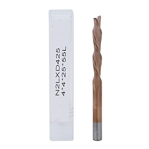 Endmühlenschneider Doppelkender CNC Router Bits Carbid End Mill Cutter Sturdy Haltlebiger Verschleiß effizienter Wolfram -Stahlmühlenschneider für Nylonharz Abs Acryl PVC MDF (4 * 4 * 25 * 60l) von Segrehy