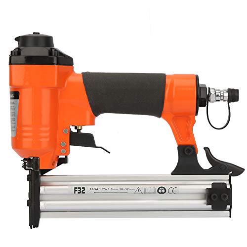 F32 Pneumatische Nagelpistole Straight Nagel Luft mit Nagel angetriebene Nagelhefter Stapelpistole 18Ga 1,25 * 1,0 mm professionelles Hochleistungs -Holzbearbeitungstool für von Segrehy