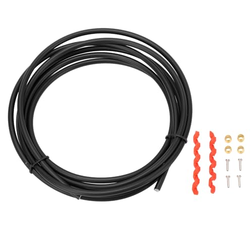 Fahrradbremsschlauch und Verbindungseinsatzkit Hochfestigkeit Fahrradscheibenbremshydraulikschlauch Kit für Mineralöl Punkt Oil Mountain Bike Bremsschlauch Nylonmaterial (Schwarz) von Segrehy