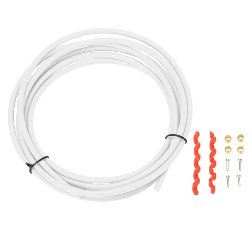 Fahrradbremsschlauch und Verbindungseinsatzkit Hochfestigkeit Fahrradscheibenbremshydraulikschlauch Kit für Mineralöl Punkt Oil Mountain Bike Bremsschlauch Nylonmaterial (Weiß) von Segrehy