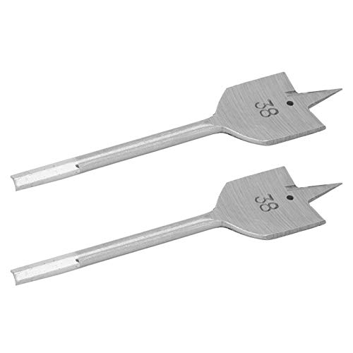 Flachholzbohrer Bit Set Hoch Kohlenstoffstahl Spaten Bohrung Holzbearbeitungswerkzeug 38 mm 2pcs Professionelle Klasse lebige Präzision Schnitt für DIY Carpentry Projects von Segrehy