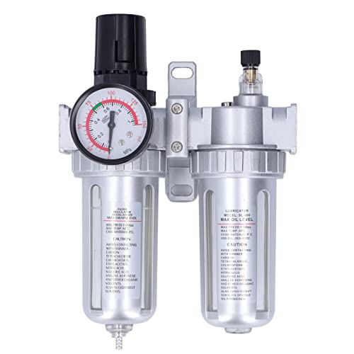 G1/2 -Zoll -Luftkompressorfilter -Wasseröl -Separatorregler mit Druckmesser maximal 1 mPa hohe Effizienzfiltration für Druckluftwerkzeuge und Automatisierungsausrüstung von Segrehy