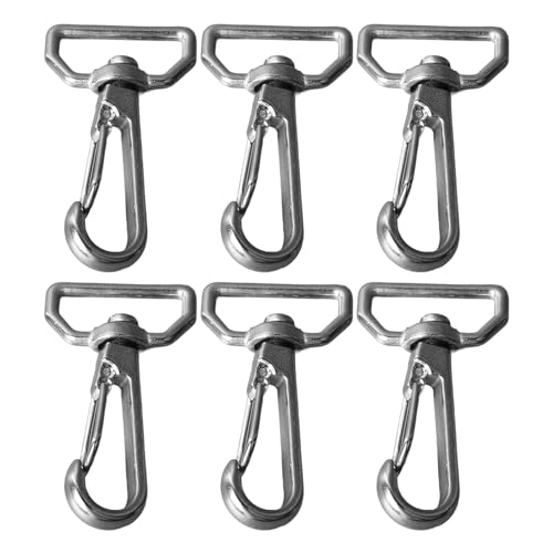 Gurtband-Federhaken, Edelstahl 316, universelle D-Ring-Karabinerhaken, drehbare Karabinerverschlüsse für Gurtbänder, Drähte, Kordeln, Haustierhalsbänder, Ledergürtel, 6 Stück Gurtband-Federhaken, Edelstahl 316, universelle D-Ring-Karabinerhaken, drehbare Karabinerverschlüsse für Gurtbänder, Drähte, Kordeln, Haustierhalsbänder, Ledergürtel, 6 Stück von Segrehy