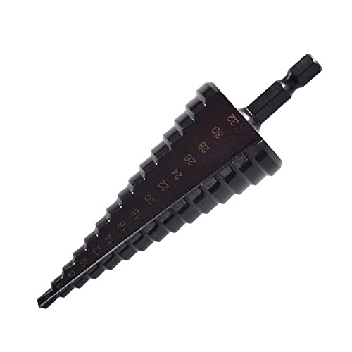 HSS COBALT Stepped Bohrer Bit Set Professionelles schwarzes Nitridbeschichteter Metallbohrbits Kit für dünne Eisenstahlholz PVC -Panel 4pcs HSS COBALT Stepped Bohrer Bit Set Professionelles schwarzes Nitridbeschichteter Metallbohrbits Kit für dünne Eisenstahlholz PVC -Panel 4pcs von Segrehy