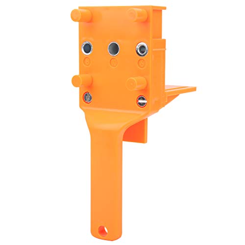 Holzbearbeitung gerade Loch -Loch -Loch -Locator DIY Carpentry Bohrung Doweling Guide Handwerkzeuge für genaue Holzbereinigungsprojekte Abs Kunststoff 200x72mmmm (Orange) von Segrehy