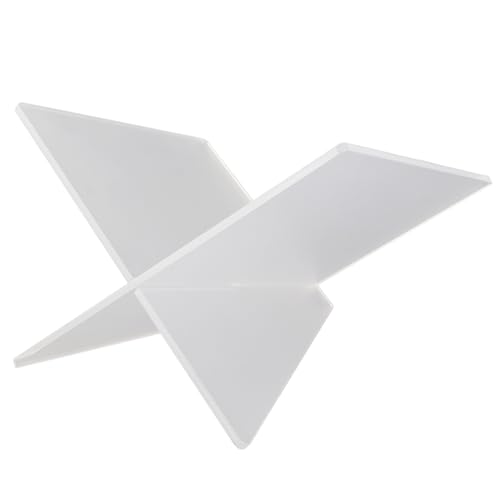 Kochbuchständer aus Acryl, Rezeptbuchhalter, stabiles X-förmiges Ausstellungsregal für die Küche, das Kochen, das Arbeitszimmer und die Organisation von Büchern (Transparent) von Segrehy