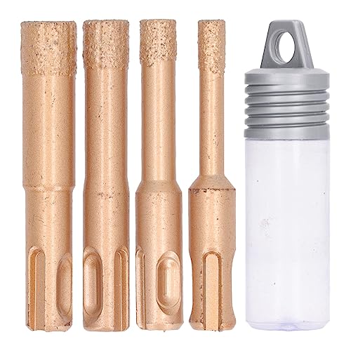 Löscht Loch Säge Kit Emery Bohrer Bit Set Triangular Shank Fliesenlochöffner für Glas Marmor Granitlegierung Stahl Emery 4pcs von Segrehy