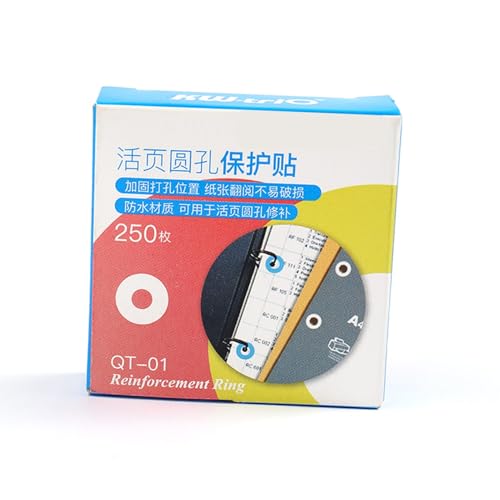 Lose Blattpapier Loch Verstärkung Etiketten selbstklebender Runde Aufkleber Loch Punch Protektor für Büroschule Haushaltsmittel weiß transparent PVC 6 mm Innendurchmesser 15 mm (Transparent) von Segrehy